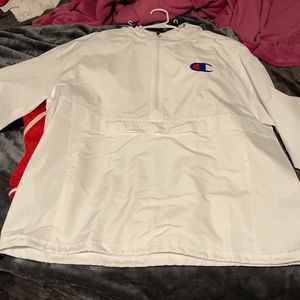White windbreaker